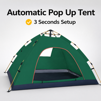 Tenda Camping Outdoor Hidrolik Pop Up dengan Lapisan Perak Polyester 170T dan Oxford 210D untuk Liburan Keluarga OEM ODM