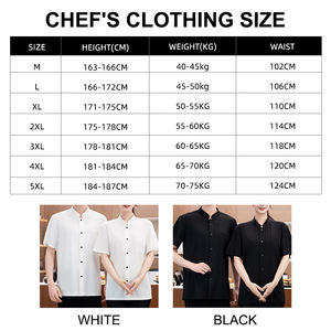 ชุดเชฟแขนสั้นเครื่องแบบเชฟของโรงแรมสำหรับร้านอาหารออกแบบโลโก้ได้ตามต้องการ - Product Image 5