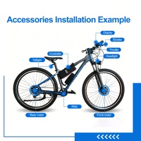 Kit de conversion de vélo électrique 36V 250/350/500W avec moteur à moyeu sans balais, affichage de la vitesse 30 km/h, étanche, ensemble de conversion de vélo électrique