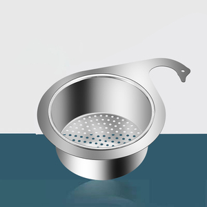 Latest Popular Design Modern Multi-Functional Remote Control Kitchen <b>Sink</b> Drain Basket Vegetable Fruit <b>Storage</b> Filter White - Product Image 1