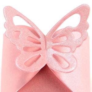 Ourwarm — boîte décorative papillon, 50 pièces, boîte cadeau <span class=keywords><strong>de</strong></span> décoration <span class=keywords><strong>de</strong></span> mariage, baptême Rose - Product Image 3