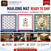 Meilleures ventes aux États-Unis en stock : Tuiles de Mahjong miniatures en acrylique avec logo personnalisé, jeu de Mahjong de voyage 4 joueurs, emballage personnalisé, écologique
