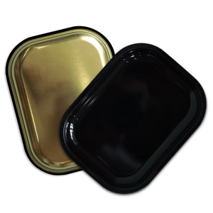 Bandeja Rectangular Redondeada de Hojalata Negra de 180*140*15mm con Impresión Personalizada al por Mayor, Varios Colores para Pedidos al por Mayor - Product Image 1