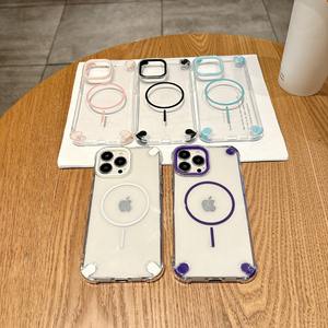 <span class=keywords><strong>Coque</strong></span> de téléphone magnétique <span class=keywords><strong>transparente</strong></span> antichoc <span class=keywords><strong>avec</strong></span> coussin d'air pour iPhone 11 12 13 14 15 16 17, compatible <span class=keywords><strong>avec</strong></span> le chargement sans fil - Product Image 6