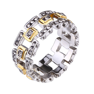 Anillo de Compromiso Unisex de Plata de Ley 925 con Dos Tonos y Diamantes en Oro Rosa de 14k, Modelo Three Heroes Wish - Product Image 5