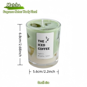Bougie parfumée créative de luxe, cubes de glace réalistes, parfum matcha <span class=keywords><strong>latte</strong></span>, pour la décoration de table basse - Fêtes, Diwali, bars, longue durée de combustion - Product Image 5