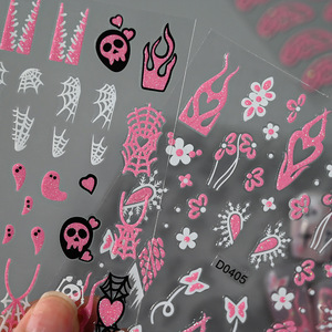 Lot <span class=keywords><strong>de</strong></span> Stickers 3D Roses d'Halloween pour Ongles, Autocollants Fantôme, Araignée, Flamme, Décorations pour Ongles, Fournitures <span class=keywords><strong>de</strong></span> Nail Art pour <span class=keywords><strong>Manucure</strong></span> DIY - Product Image 4