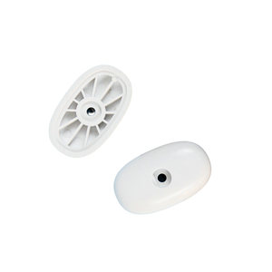 White Plastic Connector Housing with Four Holes and Central Port - Product Image 2