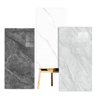 Carreaux de sol en porcelaine modernes avec approvisionnement direct de l'usine Revêtement de sol en faux grain de marbre 60X120 Mur brillant pour salle de bain intérieure Salon