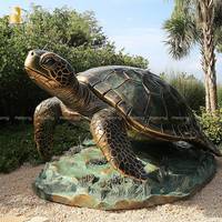 Sculpture de tortue de mer en laiton de haute qualité RELONG, statue d'animal en bronze, personnalisable, décoration extérieure à vendre