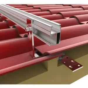 Sistem pemasangan panel surya fotovoltaik braket atap ubin logam harga bagus