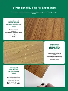 Panneaux de <span class=keywords><strong>plafond</strong></span> en aluminium à grain de bois rectangulaires certifiés CE, ignifuges, imperméables, <span class=keywords><strong>plafond</strong></span> suspendu intégré, hôtel, hôpital - Product Image 2