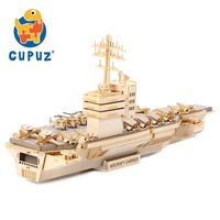 Kits de construction 3D en carton de porte-avions, jouets éducatifs de navires de guerre à monter soi-même, modèles à assembler, artisanat en papier, puzzles de loisirs