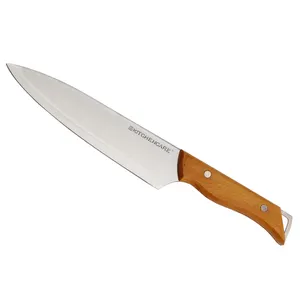 KITCHENCARE Stainless Steel Custom Meat Knife Wood Professional 8inch Chef Knife