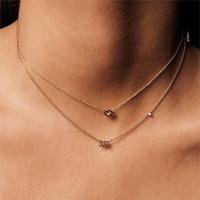 MICCI Acero inoxidable 18K chapado en oro joyería impermeable no deslustre Ángel número collar delicado
