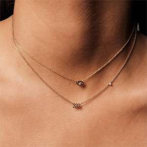 MICCI in acciaio inox 18K placcato oro impermeabile gioielli Non appannamento angelo <span class=keywords><strong>numero</strong></span> Dainty <span class=keywords><strong>collana</strong></span> - Product Image 2