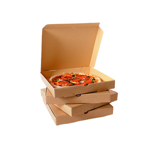 Caja Para Pizza Wholesale Corrugated Boxes Disposable Takeaway Packaging Custom Pizza Boxes
