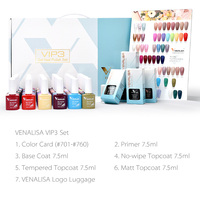 VENALISA VIP123 Kit de vernis à ongles UV 60 couleurs 7.5ml coffret cadeau CANNI FACTORY Kit de vernis à ongles gel flacon de couleurs avec coffret cadeau gratuit