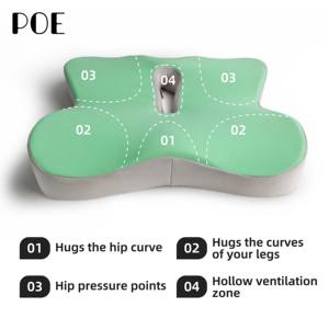 Nieuw ontwerp 100% polyester traagschuim ergonomische superzachte afneembare & wasbare bilondersteunende stoel voor kantoor of auto - Product Image 4