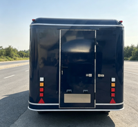 Aobote pour remorque alimentaire de style rétro avec cadre en aluminium, double essieu tandem, équipement de cuisine personnalisable, résistant à la rouille, facile à utiliser