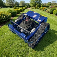 Tondeuse à gazon hybride télécommandée à prix de gros, coupe-herbe à chenilles pour pentes, pour vignobles et vergers
