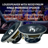 Premium Quality 8 Inch Midrange Speaker 4 Ohm 8Ohm Ultra Efficient Neodymium Midrange Bullet Loudspeaker car speaker