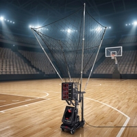 Machine de service de basket-ball circulaire à alimentation automatique, portable et pliable, à double réglage, pour les exercices de tir des élèves