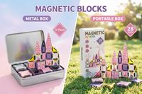 Juego de Mini Bloques Magnéticos con Temática de Animales y Princesas, Bloques de Construcción Magnéticos 3D, Juguetes Educativos STEM para Niños Pequeños, Juego de Imanes Coloridos