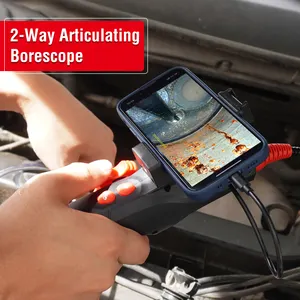 Auto repair engine inspection camera sewer drain video borescope camera for Android phone 8.5mm flexible snake tube zooming cam