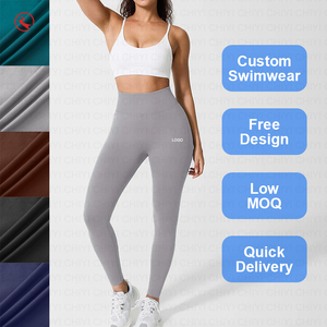 Conjunto de yoga cepillado: Top deportivo ajustado de cuello redondo para mujer, leggings deportivos de alta intensidad para correr al aire libre, mallas de fitness para yoga. - Product Image 2