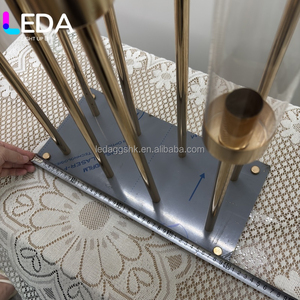 LEDA Vente en gros de chandeliers à 8 bras, hauts, dorés, pour mariage - Product Image 2