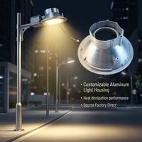 Carcasa para Proyector LED de Alta Potencia, Piezas de Fundición a Presión de Aluminio ADC12 con Roscado de Precisión y Acabado CNC