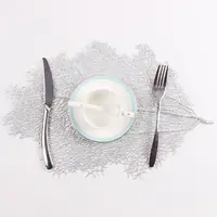 Luxus Makramee PVC Kunststoff Weihnachts feier Hochzeit Esstisch Blattgold Tischs ets