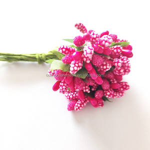 Suministros de material de tienda de flores <span class=keywords><strong>estambre</strong></span> de flores artificiales <span class=keywords><strong>estambre</strong></span> de bayas para ramo de flores y fabricación de coronas de Navidad - Product Image 4
