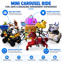 Manège miniature de haute qualité pour 6 à 8 personnes, équipement de parc d'attractions commercial avec éclairage LED et musique pour enfants et adultes