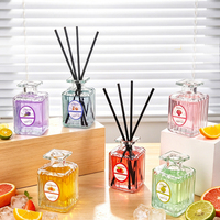 Diffuseurs à bâtonnets d'aromathérapie aux huiles essentielles de fruits 50ML, personnalisables en marque blanche, pour la maison, vente en gros