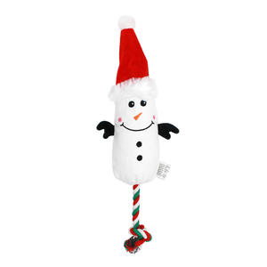 Pamuk halat ile yeni noel peluş gıcırtılı oyuncak geyik kardan adam Santa kadife köpek <span class=keywords><strong>Soothing</strong></span> için yatıştırıcı interaktif Pet hediye Chew - Product Image 3