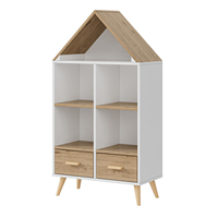 Bureau d'étude pour enfants avec étagère, table et chaise d'activités en bois pour enfants, bureau d'étude pour chambre d'enfant avec rangement pour les enfants de 3 à 8 ans