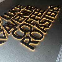 Letrero Luminoso LED 3D de Acrílico y Metal con Retroiluminación de Fábrica, Logotipo Iluminado para Tienda, Letrero Comercial LED Personalizado