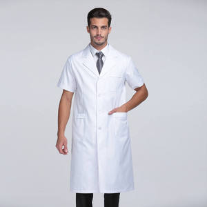 Manteaux dentaires hydrofuges blouse de laboratoire blanche vente en gros manchette élastique blouse de laboratoire courte blanche hommes - Product Image 4