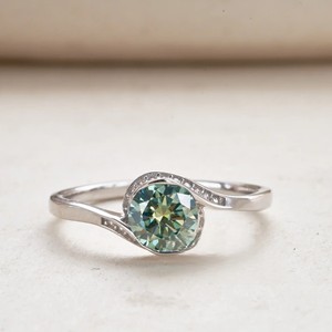 <span class=keywords><strong>Anello</strong></span> Moissanite 1CT Colore D VVS <span class=keywords><strong>con</strong></span> Certificato GRA, Carta Nera, Gioielli in <span class=keywords><strong>Argento</strong></span> Sterling S925, Commercio Transfrontaliero - Product Image 4