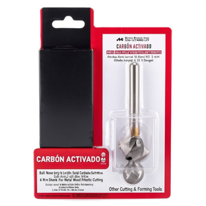 Fresa Rotativa de Punta Esférica de Carburo Sólido, 16 mm de Diámetro, 14 mm de Longitud, 6 mm de Vástago, para Cortar Metal, Madera y Plástico - Product Image 2