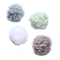 Éponge de douche en maille exfoliante naturelle biologique en PET recyclé GRS respectueuse de l'environnement, apaise la peau, éponge à bulles, loofah