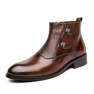 Zapatos de Cuero Estilo 2026 para Hombre, Botas de Cuero de Media Pantorrilla con Diseño Moderno, Botas de Cuero Casuales a la Moda - Product Image 3