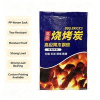 Sacs d'emballage personnalisés en polypropylène tissé BOPP avec logo imprimé pour charbon de bois de barbecue, disponibles en 1 kg, 2 kg, 3 kg, 4 kg, 5 kg, 10 kg, 25 kg