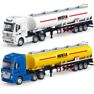 Huina 1 50 escala Aleación de Zinc Metal simulación escritorio Gadget coche cisterna contenedor remolque camión para coleccionistas de juguetes de ingeniería - Product Image 4