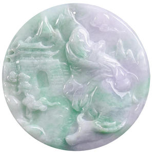 Colgante de Jade Natural de Myanmar, Marca Landscape, Estilo Chino UNISEX, Diseño Original, Regalo con Certificado de Tasación SS05 - Product Image 5