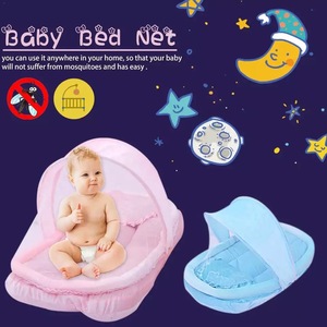 Modern Cartoon <b>Foldable</b> Baby Crib Bedding Mosquito Net Portable High-Density Soft Sponge <b>Mattress</b> - Product Image 1