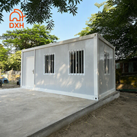 Maison conteneur préfabriquée mobile et portable à faible coût, prête à l'emploi, démontable, avec porte en acier pour les jardins