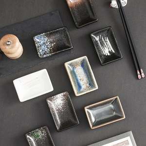 和風長方形セラミックディッププレートレストラン食器寿司小さな醤油皿ホットポットソースプレート - Product Image 4